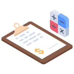 Wall Mural - stats report isometric icon