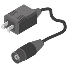 
Speaker cable, isometric vector icon
