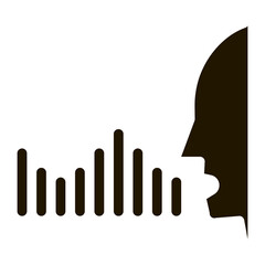 Poster - Human Voice Diagnostics Control Icon Vector . Contour Illustration