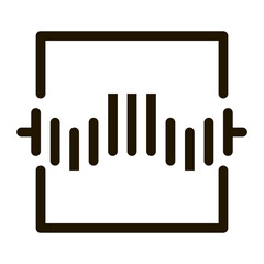 Poster - Wireless Sensor Voice Control Icon Vector . Contour Illustrations