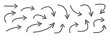 © Maksim - Hand drawn curved arrows . Sketch doodle style. Collection of vector pointers.