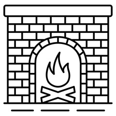 Sticker - Fireplace 