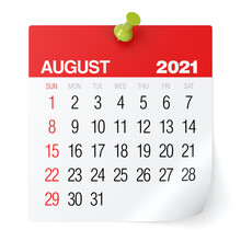 August 2021 - Calendar