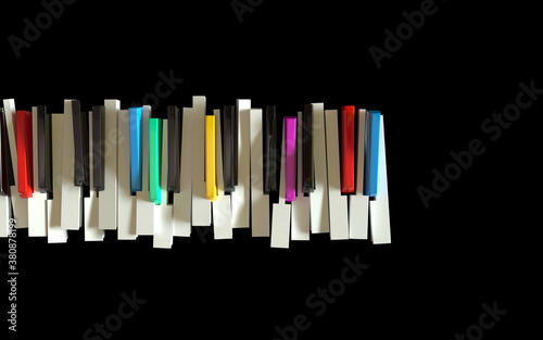 Cuadros en Lienzo Broken piano keyboard as a symbol of expressive music and jazz.