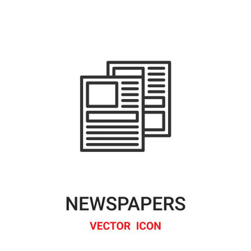 newspaper icon vector symbol. newspaper symbol icon vector for your design. Modern outline icon for your website and mobile app design.