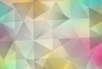 Light Multicolor vector polygonal template.