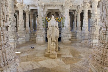 Interior of Jain temple of Ranakpur