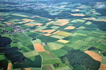 Wall Mural - Süddeutschland von oben 4.7.2020