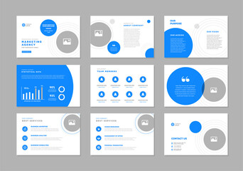 Wall Mural - Business Presentation Brochure Guide Design | Powerpoint  Slide Template | Sales Guide Slider