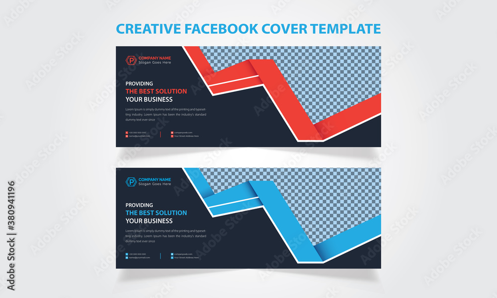Modern social media post Facebook cover page timeline web ad banner ...