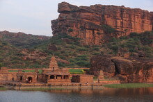 The Bhutanatha Group Of Temples Is A Cluster Of Sandstone Shrines Dedicated To The Deity Bhutanatha, In Badami Town Of Karnataka State, India. Built By Chalukyas.