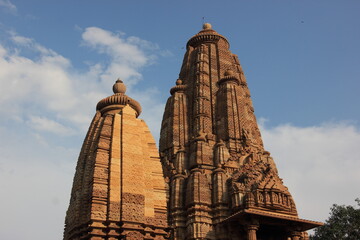 Wall Mural - Khajuraho Group of Monuments, Hindu temples and Jain temples in Chhatarpur district, Madhya Pradesh, India, Nagra style architecture, UNESCO World Heritage Site.