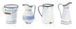 Set of watercolor vintage jug