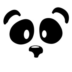Poster - Panda minimal illustration.