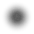 Stippled circular gradient. Large section of random dots, decreasing in size according to tone