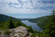 Daytime Image From North Bubble Of Jordan Pond At Acadia National Park