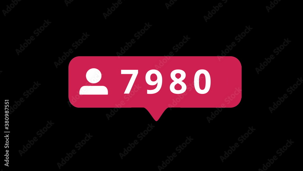 POPULAR social media friend request button counter going up.Nice and ...