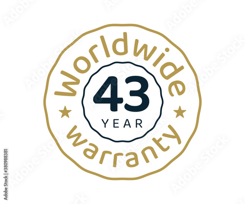 Fotomural 43 years worldwide warranty, 43 years global warranty