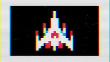 Retro Space Fighter Loading Spectrum Pixels Art Vj Loop