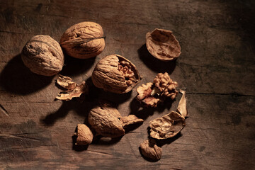 walnuts on a table