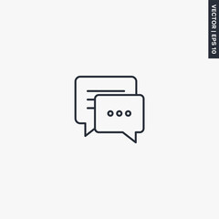 Poster - Chat conversation, linear style sign for mobile concept and web design