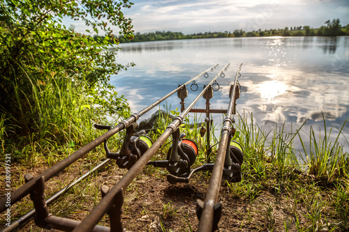 Cuadros en Lienzo Carpfishing session at the Lake
