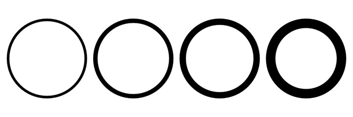 set of black circle icon. vector round symbols