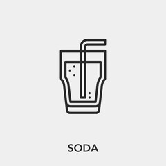 Poster - soda icon vector. Linear style sign for mobile concept and web design. soda symbol illustration. Pixel vector graphics - Vector.	