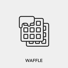 Poster - waffle icon vector. Linear style sign for mobile concept and web design. waffle symbol illustration. Pixel vector graphics - Vector.	