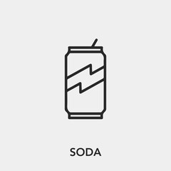 Poster - soda icon vector. Linear style sign for mobile concept and web design. soda symbol illustration. Pixel vector graphics - Vector.	