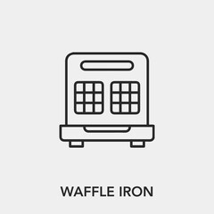 Poster - waffle iron icon vector. Linear style sign for mobile concept and web design. waffle iron symbol illustration. Pixel vector graphics - Vector.	