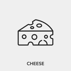 Poster - cheese icon vector. Linear style sign for mobile concept and web design. cheese symbol illustration. Pixel vector graphics - Vector.	