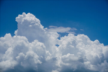 beautiful clear blue sky and white clouds
