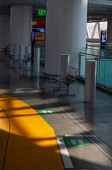 Wall Mural - Empty transit center in San Francisco due to pandemic 