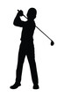 © Flatman vector 24 - Golf player silhouette vector