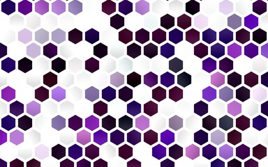 Light Purple vector template in hexagonal style. Design in abstract style with hexagons. Pattern can for your ad, booklets.