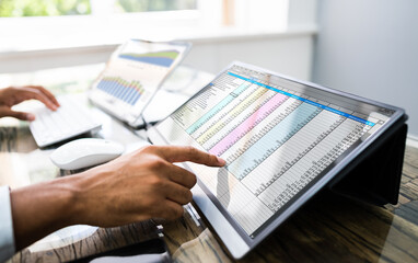 Poster - Analyst Working With Spreadsheet Data