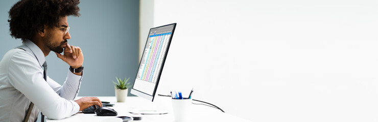 Poster - Business Spreadsheet Analyze Work
