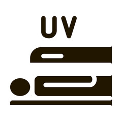 Poster - Tanning in Solarium glyph icon vector. Tanning in Solarium Sign. isolated symbol illustration