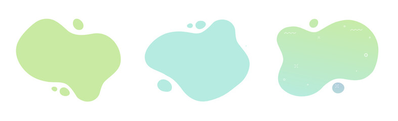 Poster - Abstract shape element design fluid liquid background vector green color, creative gradient modern splash figures for text copy space, idea of curvy backdrop for flyer or brochure
