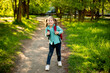 © 936800 - cheerful child with a backpack