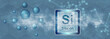 Si symbol. Silicon chemical element