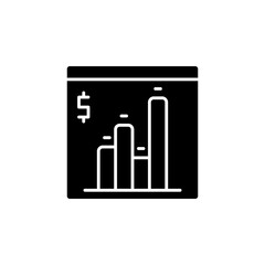 Poster - analytic and statistic icon. internet marketing icon. perfect to logo, presentation template, website, application, and more product. vector icon design solid style