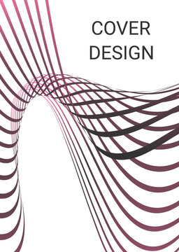Cover design. Design template. Creative backgrounds with abstract gradient wave lines for creating trendy banner, poster