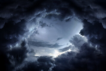 Wall Mural - dramatic clouds background