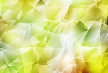 Light Green, Yellow vector abstract mosaic pattern.