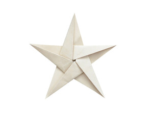 Wall Mural - A brown paper star isolated white