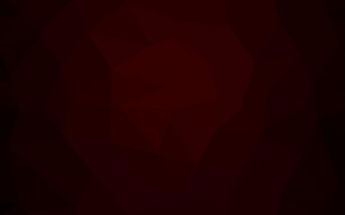 Dark Red vector shining triangular background. A vague abstract illustration with gradient. Brand new style for your business design.