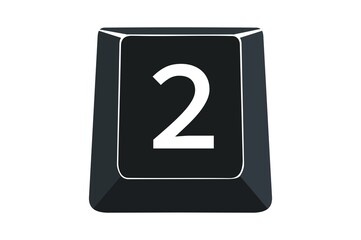 Poster - 2 key on computers keyboard with white background