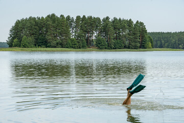 Wall Mural - Zyzdroj Lake Diver